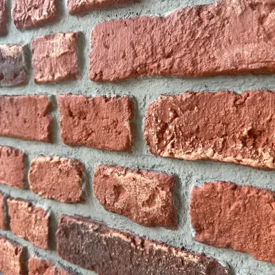 Kloostermoppen - Backsteinstreifen 3D Wandpaneel Detail 3