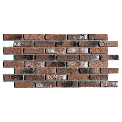 Ladrillo Dunkle Rustikale Ziegelstreifen 3D Wandpaneel