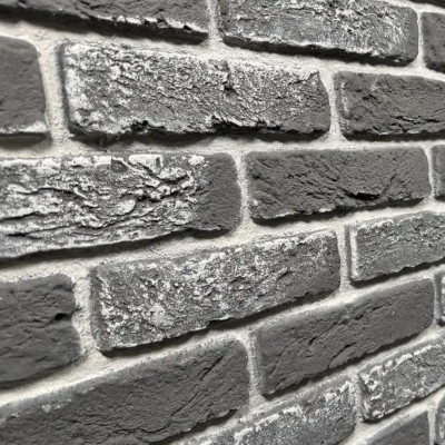 Ladrillo Grijs 3D Piedra Steenstrip