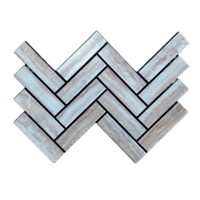 Akustikplatten mit Fischgrätenmuster