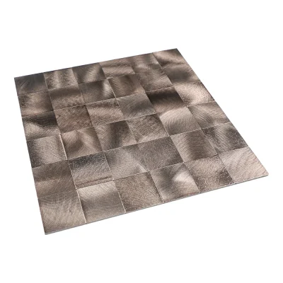 Carrelage mural en mosaïque autocollante Quatro Bronze Detail 3