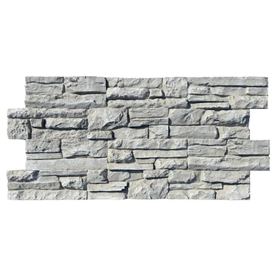 Colorado-Hellgraue Ziegelstreifen-3D Wandpaneel