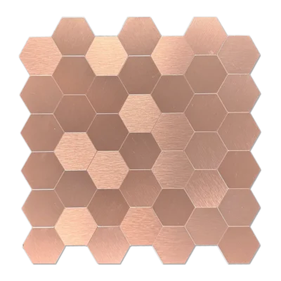 Hexagon Rosé Goud Zelfklevende Mozaïek Wandtegel