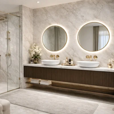 Beige Stone in bathroom