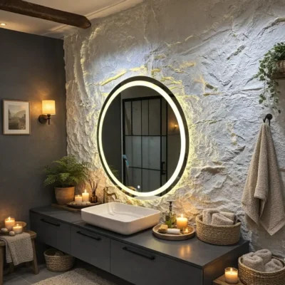 White Canyon – 3D Wandpaneel badkamer