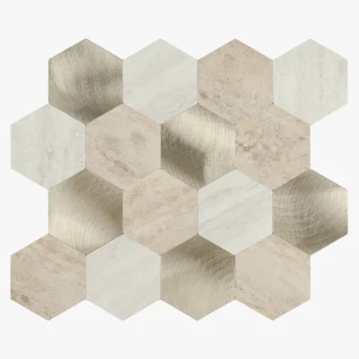 Mozaiek Tegels Zelfklevende Hexagon Taupe Xl 2