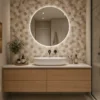 Mozaiek Tegels Zelfklevende Hexagon Taupe XL badkamer