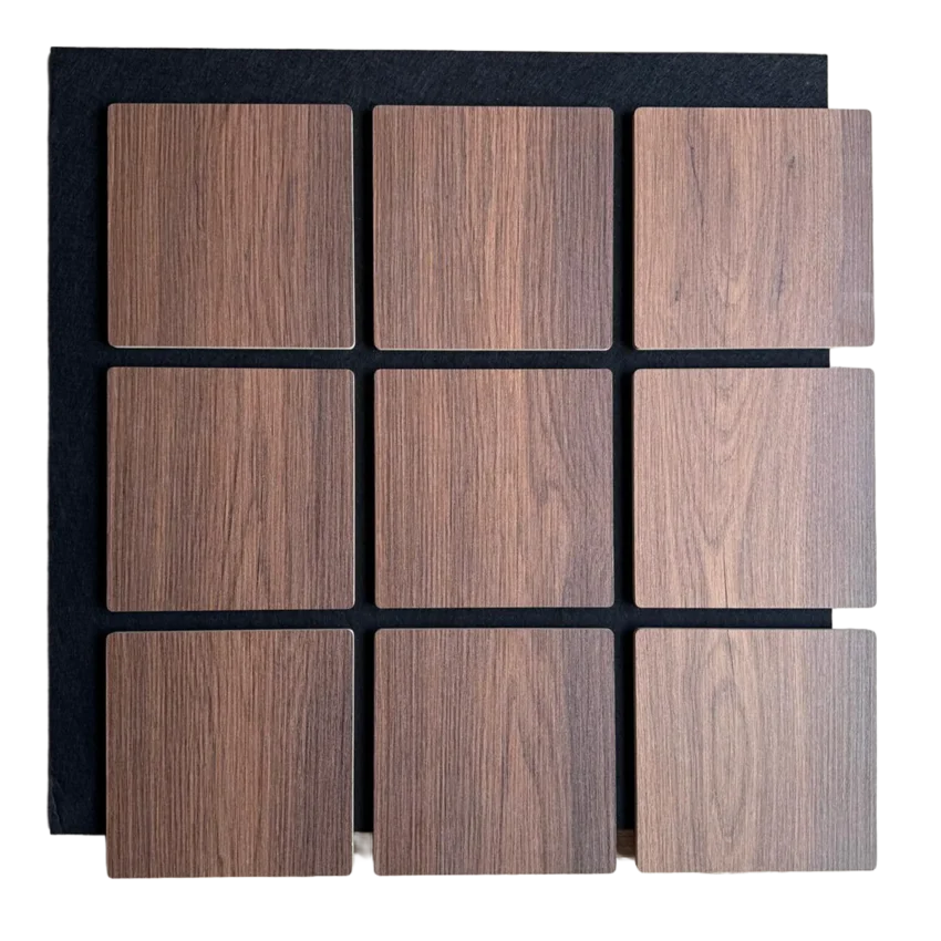 Akoestische Wandpanelen Vierkant Donker Eiken 60×60 cm