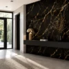 PVC zwart goud wandplaat ingang hal